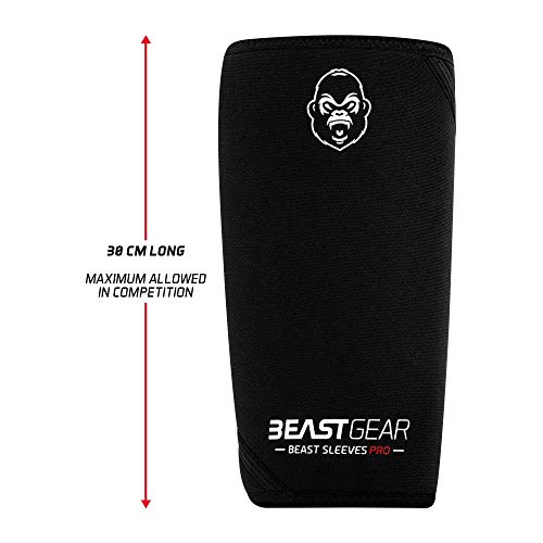 Beast Gear Rodillera Deportiva - Soporte Deportivo y de compresión Fabricado en Neopreno para Gimnasio, Soporte de Rodilla y ligamentos para Levantamiento de Pesas