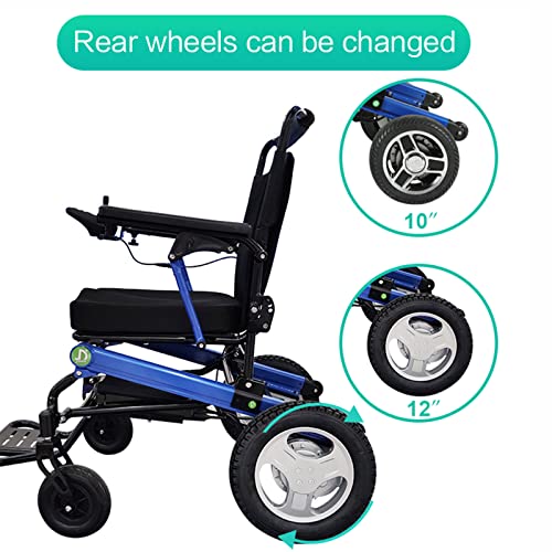 BeFormed Silla de Ruedas eléctrica Ligera - Sillas de Ruedas eléctricas Ligera Plegable Power Motorized Wheel Mobility Aid para Adultos