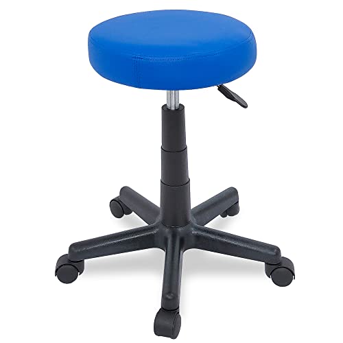 BELTOM Taburete ERGONÓMICO Regulable MANICURA PEDICURA Silla CASA Studio Tatuaje Masaje - Azul