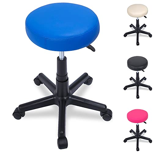 BELTOM Taburete ERGONÓMICO Regulable MANICURA PEDICURA Silla CASA Studio Tatuaje Masaje - Azul