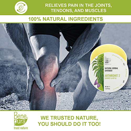 BenePura ArthroHit 2 - Ungüento de hierbas naturales - Consuelda y Ortiga - Alivia el Dolor en las Articulaciones, Tendones y Músculos - Actúa Favorablemente sobre el Movimiento del Cuerpo - 40 ml