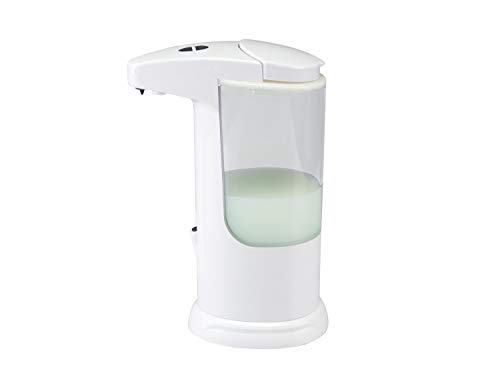 Beper P201UTP004 Dispensador automático jabón y Gel desinfectante, , Dispensación Ajustable, Sensor de precisión, Protección Anti-caída, Capacidad de 370ml, Blanco