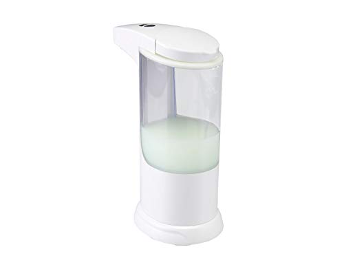 Beper P201UTP004 Dispensador automático jabón y Gel desinfectante, , Dispensación Ajustable, Sensor de precisión, Protección Anti-caída, Capacidad de 370ml, Blanco