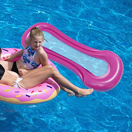 BESPORTBLE Hamaca Inflable para Piscina Flotante Silla de Piscina Silla de Sillín Hamaca de Agua Portátil para Piscina de Playa