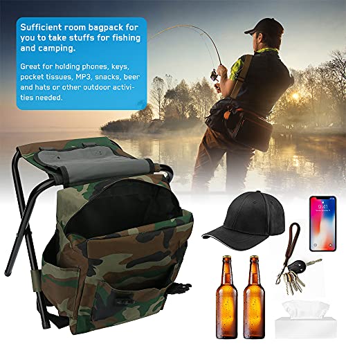 BestFire Bolsas para sillas de Camping Mochila Bolsas Plegables para sillas de Pesca Taburetes de Camping Mochilas de Pesca para Acampar Picnic Caza Pesca Senderismo Playa BBQ