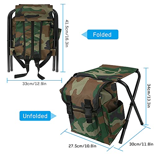 BestFire Bolsas para sillas de Camping Mochila Bolsas Plegables para sillas de Pesca Taburetes de Camping Mochilas de Pesca para Acampar Picnic Caza Pesca Senderismo Playa BBQ