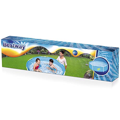 BESTWAY 56283 - Piscina Desmontable Tubular Infantil Mi Primera Piscina 152x38 cm 580 Litros con Válvula de drenaje Marcos Anticorrosión y Parche de Reparación