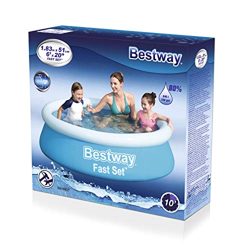 BESTWAY 57392 - Piscina Hinchable Infantil Fast Set Mi Primera Piscina 183x51cm