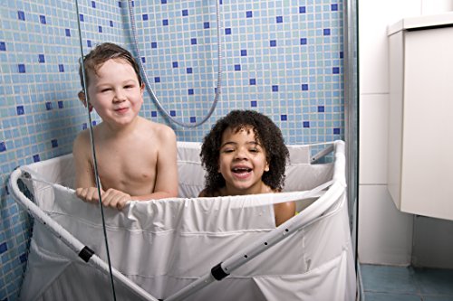 Bibabad Bañera plegable para bebé, antideslizante, bañera portable para niños de 1 a 8 años, accesorios de baño para bebés pequeños