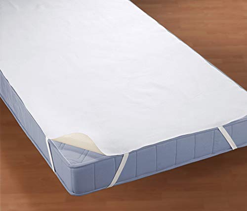 Biberna Sleep & Protect 0808315 Relleno Funda de colchón Molton (Impermeable a la Sangre, la orina y el Agua), Recomendada para alérgicos 1x 160x200 cm, Blanco