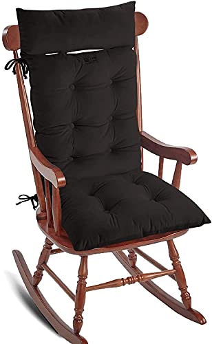 Big Hippo Cojín de respaldo alto con cojín extraíble para la cabeza, cojín para silla, respaldo alto, silla de jardín, asiento de respaldo bajo, para casa, silla de oficina, asiento de coche