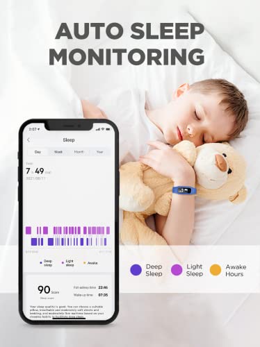 BIGGERFIVE Vigor 2 Pulsera Actividad Inteligente Reloj Inteligente para Niños Niñas 5-12 Años,, Impermeable IP68 Deportivo Smartwatch con Podómetro Pulsómetros Monitor de Sueño Contador de Caloría