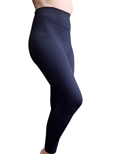 BIOFLECT® Leggings de micromasaje de compresión por infrarrojos - Terapia para edema, inflamación, celulitis, dolor - Adelgazamiento y comodidad - Tratamiento alternativo natural - Negro XL