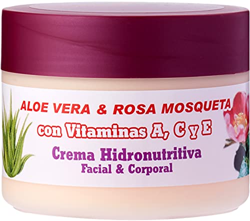 Bionatural 11320 - Crema hidronutritiva facial y corporal con aloe, rosa mosqueta y vitaminas, 250 ml