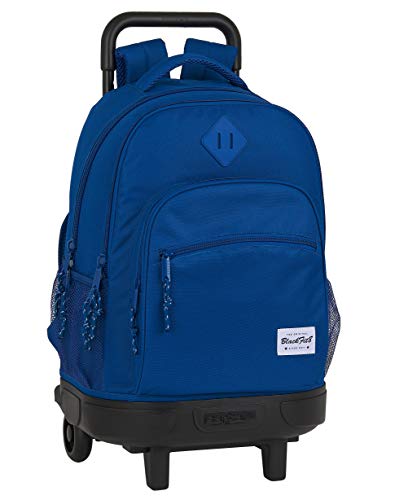 Blackfit8 Mochila Safta Escolar con Carro Incluido y Espalda Acolchada Oxford, 330x220x450mm