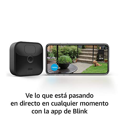 Blink Outdoor | Cámara de seguridad HD inalámbrica y resistente a la intemperie, con 2 años de autonomía, detección de movimiento | 3 cámaras