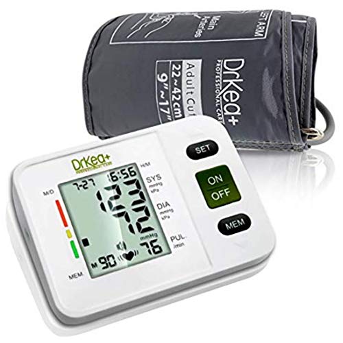 Blood Pressure Monitor Upper Arm - Fully Automatic Blood Pressure Machine Large Cuff Kit - Digital BP Monitor For Adult, Pregnancy - Blood Pressure Kit For Home Use - Batteries, Storage Bag Included