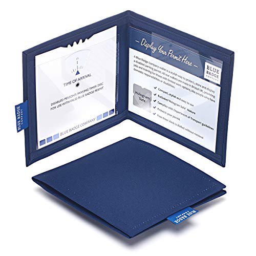 Blue Badge Company NVY-NVDR-6162 - Funda para tarjetas de aparcamiento para discapacitados, color azul