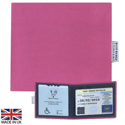 Blue Badge Company PNK-PKPA-6161 - Funda para Tarjetas de Aparcamiento para discapacitados, Color Rosa