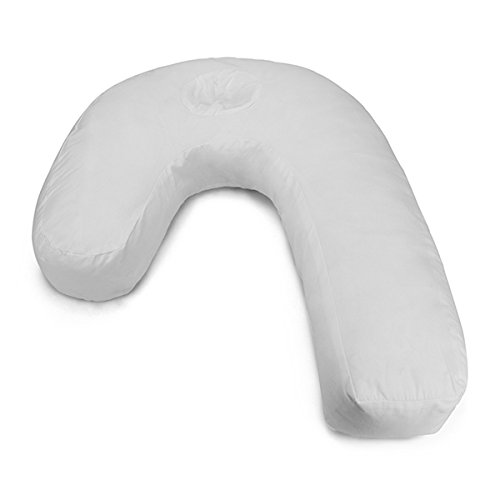 Bluelover Algodón De Los PP En Forma De U Almohada Blanco Lado Durmiente Reposacabezas Viaje Antironquidos Cojín Suave