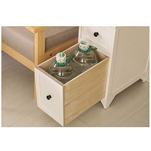 BNVN Mesita De Noche De Madera Maciza De 20 Cm De Ancho, Mesita De Noche con 2 Cajones, Almacenamiento De Gran Capacidad, Estante De Dormitorio para El Hogar, Dormitorio, Oficina En Casa