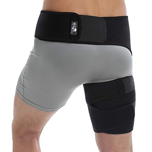 Bodyprox Groin Wrap, apoyo ajustable para la cadera, la ingle, el tendón de la corva, el muslo