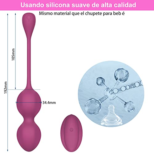 Bolas Chinas de Suelo Pelvico para Mujer Masajeador Kegel Ejercitador Silicona Balls de Entrenamiento Muscular Pélvico Ejecitador Suelo Pelvico