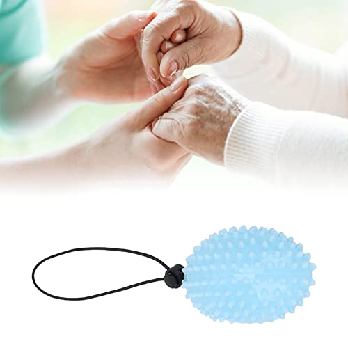 Bolas para ejercicios de mano, Bolas antiestrés para apretar de fuerza hueca con una cuerda, Bolas antiestrés para apretar con las manos, Bolas para aliviar el estrés, Bolas de terapia(Azul)