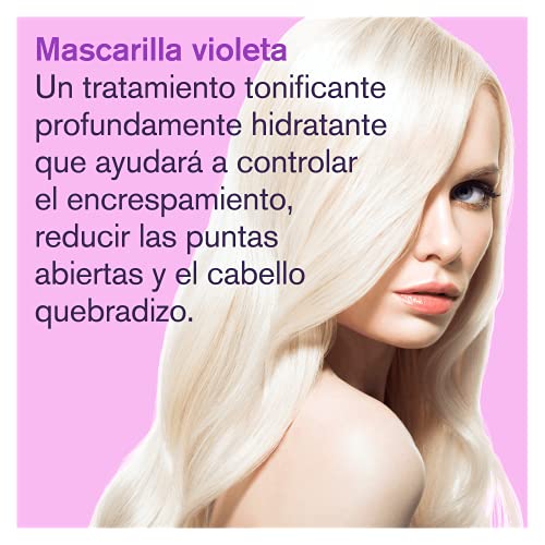 BOLD UNIQ Mascarilla de Pelo Morado-Matizador para Cabello Rubio y Gris - para Tintes Color Platino, Blanco y Gris - Acondicionador y Reparación de Cabello Seco, Dañado y Decolorado - Sin Sulfatos