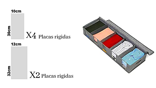 Bolsa de almacenaje de ropa con separadores rigidos organizador de armario bajo la cama cesta almacenamiento de ropa para camisas camisetas