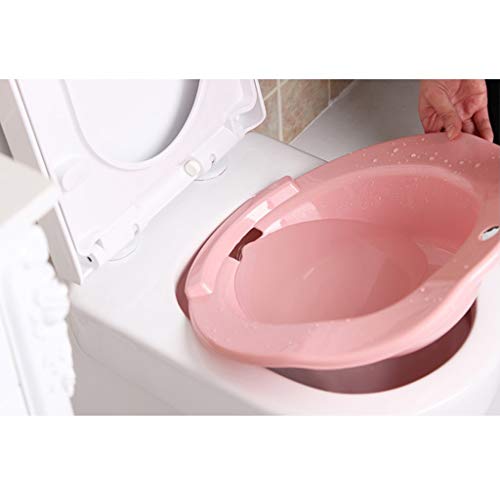 Bonarty Bidé de Baño de Asiento de Plástico para Terapia de Hemorroides para Mujeres Embarazadas - Rosado