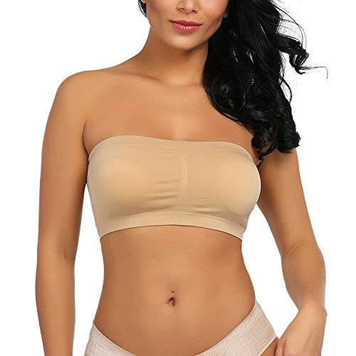 Boolavard Ladies Sexy Bandeau sin Tirantes sin Costura Boob Tubo Sujetador Estilo M: (36-38)