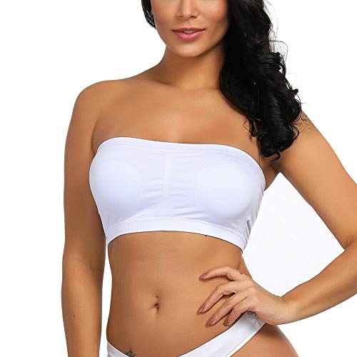 Boolavard Ladies Sexy Bandeau sin Tirantes sin Costura Boob Tubo Sujetador Estilo M: (36-38)