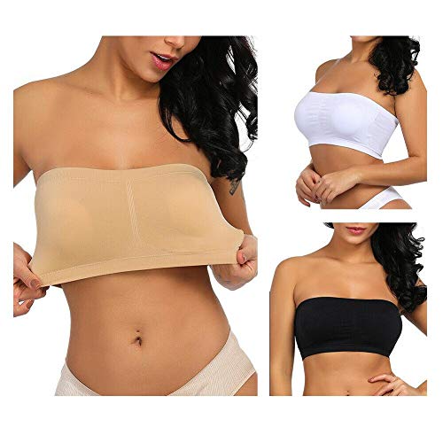 Boolavard Ladies Sexy Bandeau sin Tirantes sin Costura Boob Tubo Sujetador Estilo M: (36-38)