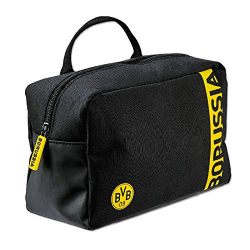 Borussia Dortmund Bolsa de aseo, Unisex, Negro/Amarillo