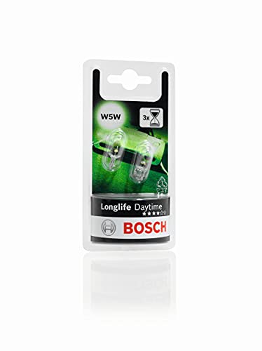 Bosch W5W Longlife Daytime Lámparas para vehículos - 12 V 5 W W2,1x9,5d - Lámparas x2