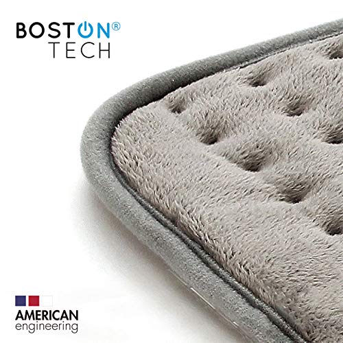 Boston Tech WE-115 Almohadilla Termica de 30x60 Cm. Color Gris. Manta Eléctrica de Calentado rápido, Tres niveles de temperatura, Apagado Automático.