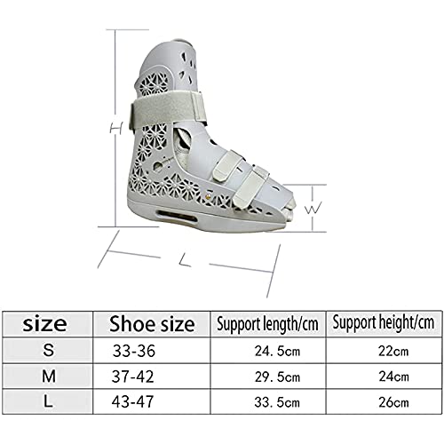 Botas OrtopéDicas Para Fracturas, Tobilleras Cortas Y Transpirables, Utilizadas Para La RecuperacióN Posoperatoria De Un Esguince De Tobillo Y Ruptura Del TendóN De Aquiles,Gris,S