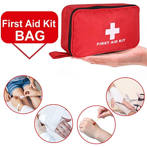 Botiquín de Primeros Auxilios de 200 Piezas,con Hielo, Manta de Emergencia,Máscara de RCP, Survival Tools Kit Bolsa Médica Emergencias para Coche, Hogar, Camping, Caza, Viajes, Aire Libre o Deportes