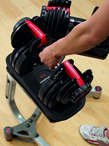 Bowflex SelectTech 552i macuerna 2-24 kg (1 mancuerna) Ajustables para Hogar, Adultos Unisex, Rojo, Negro, Gris, Talla Única