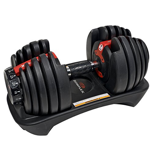 Bowflex SelectTech 552i macuerna 2-24 kg (1 mancuerna) Ajustables para Hogar, Adultos Unisex, Rojo, Negro, Gris, Talla Única