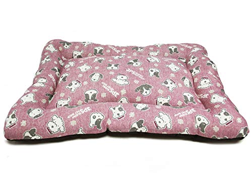 BPS Manta Colchoneta para Perros Gatos Cama Mascotas Antideslizante Tamaño S/M/L Portatil Colchón Sofá Almohada Suave (M: 87x67 cm, Rojo) BPS-14095RJ