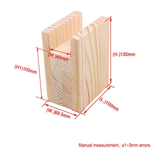 BQLZR 10 x 7 x 13,5 cm madera mesa escritorio cama elevador elevador muebles almacenamiento para 4 cm ranura pies hasta 10 cm elevación paquete de 4