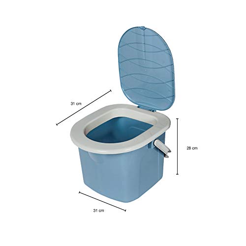 BranQ - Inodoro para Camping 1306, Gris, M, Niños, Inodoro portátil para Camping., 1305, Azul Claro, 15,5l