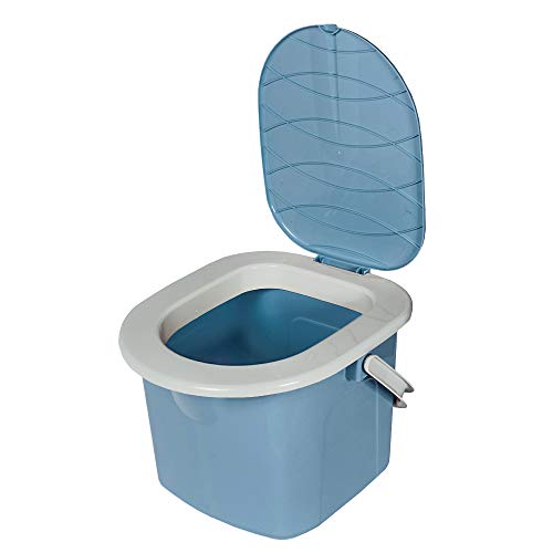 BranQ - Inodoro para Camping 1306, Gris, M, Niños, Inodoro portátil para Camping., 1305, Azul Claro, 15,5l