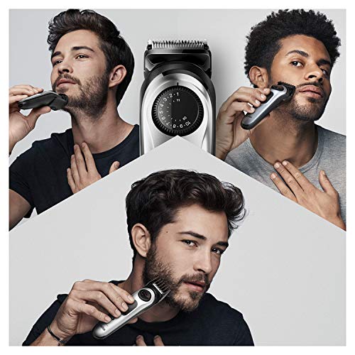 Braun Recortadora de Barba con Gillette Fusion 5 ProGlide Maquinilla de Afeitar Hombre, 2 Cabezales y 39 Ajustes de Longitud, Cuchillas Afiladas de Larga Duración, BT 5265, Negro/Metal