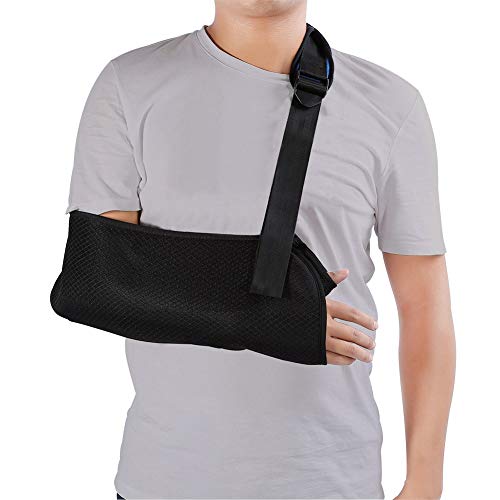 Brazo cabestrillo para hombro - ajustable para cruces, brazo roto, manguitos rotadores de hombro soporte ortopédico - para desgarros, dislocaciones, esguinces y estiramientos - para mujeres y hombres