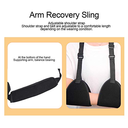 Brazo Suuport Sling, Sling de abducción de hombro Inmovilizador Almohada de brazo para soporte de lesiones Sublexion del manguito rotador, Cirugía, Dislocado, Brazo roto(negro)