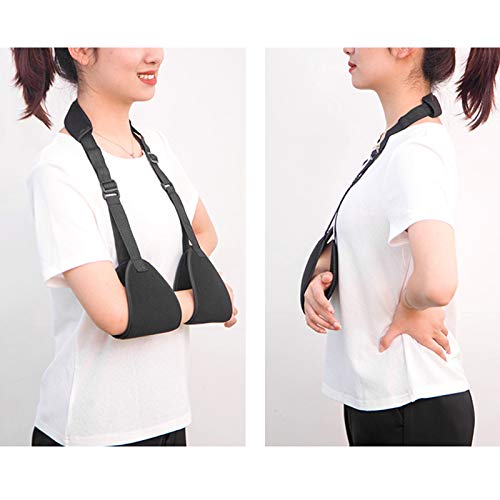 Brazo Suuport Sling, Sling de abducción de hombro Inmovilizador Almohada de brazo para soporte de lesiones Sublexion del manguito rotador, Cirugía, Dislocado, Brazo roto(negro)