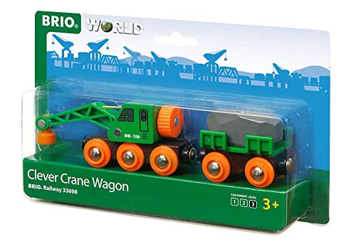 BRIO Vagón-grúa con Remolque (33698), Multicolor (1)